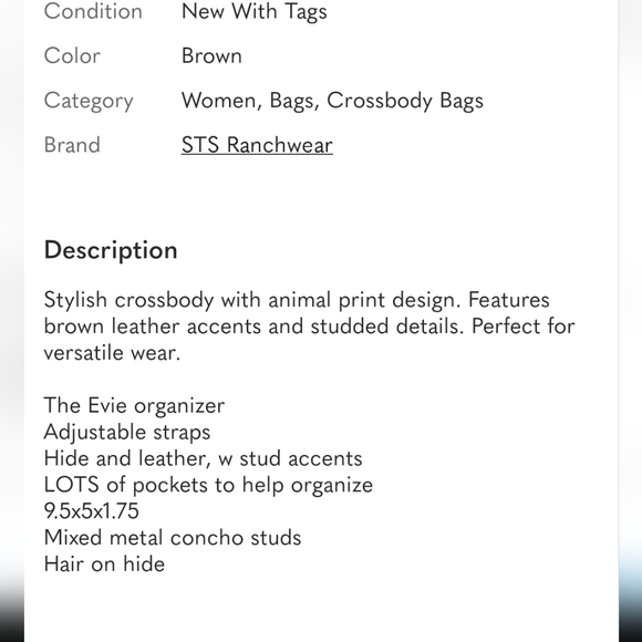 STS Ranchwear Wild Leopard and Brown Crossbody Bag - Picture 4 of 4